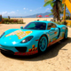 A Porsche 918 Spyder with a Mario Livery sits on a beach in Forza Horizon 5.